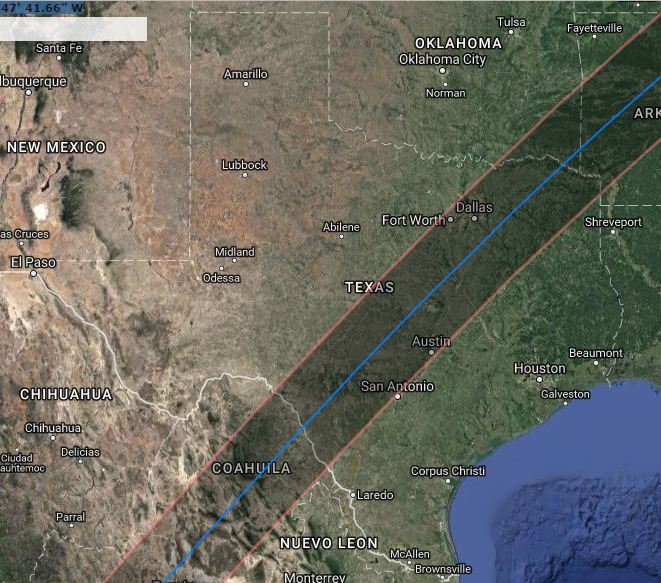 2024 Solar Eclipse Path Texas Map cathee analiese